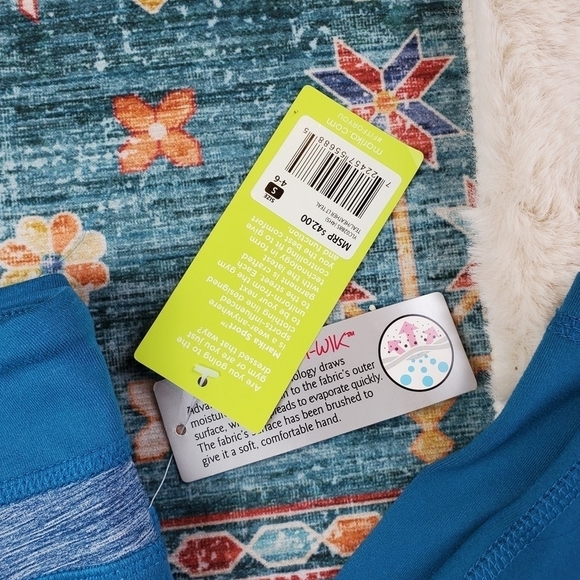 Marika Sport Blue Crop Legging Small BNWT - Picture 4 of 6